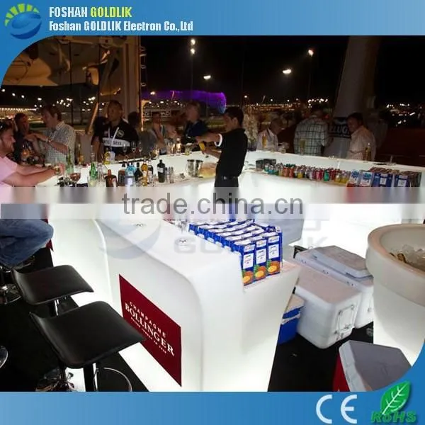 Music Control Color Changing LED Illuminated Furniture Plastic Lighted Bar Counter photo-4