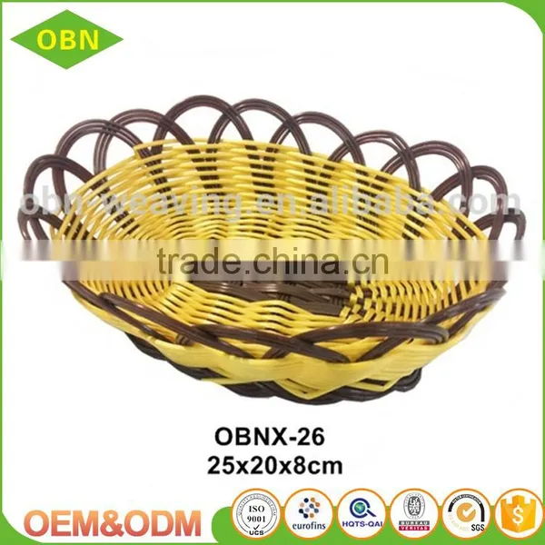 Hot Sale Washable Food Baskets PP Rattan Handmade Designer Fruit Basket for Supermarket photo-2