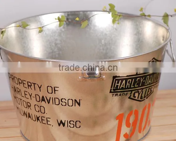 Galvanized Ice Bucket With Bottle Opener /Metal Ice Bucket With Handle photo-3