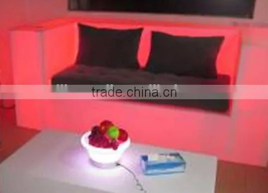 Large Size Lighting Plastic LED Home Decorative Furniture LED Sofa/chair With Double Seats photo-6