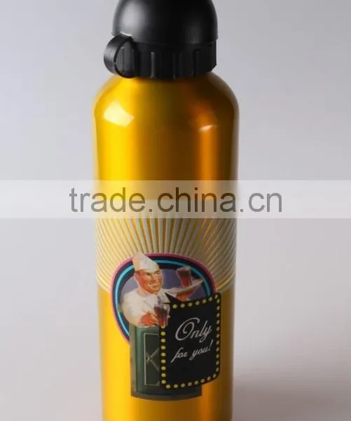 Gold Color Aluminum Water Bottle With Plastic Cap photo-4