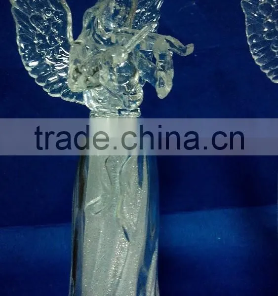 2015 Dongguan 10 Inch Acrylic Hollow Angel With LED Light photo-4