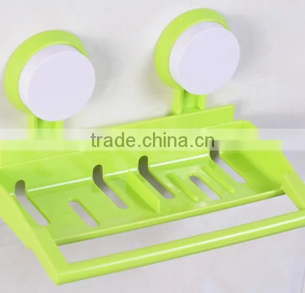 Vacuum Suction Cup Kitchen and Bathroom Plastic Multifunction Shelf/holder/soap Frame/towel Rack photo-4