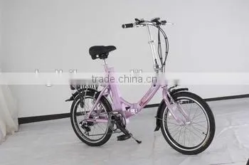 20 Inch Fashionable CE Foldable Electric Folding Bike for Women photo-3