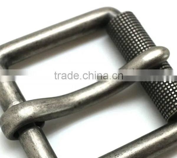 1-1/2" Standard Leather Belt Buckl, Zinc Alloy Material Buckle With Roller, Antique Nickel Belt Buckle photo-2