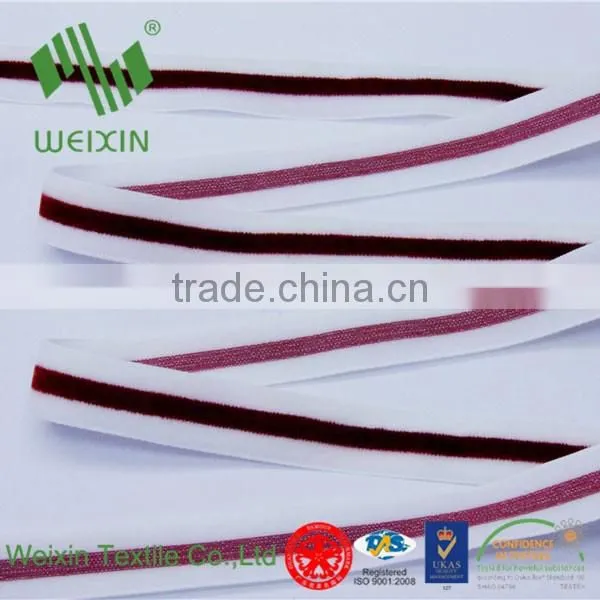 Knitted String Elastic Trimming Lingerie Purfle Velvet Webbing photo-3