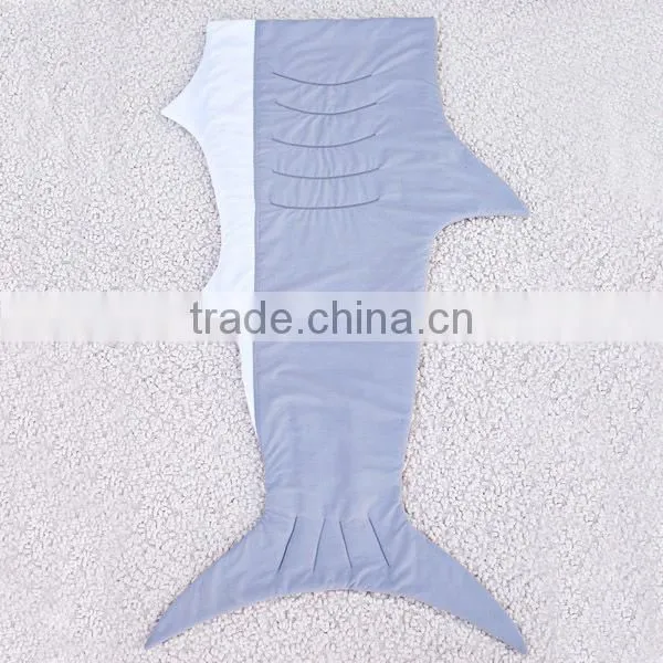 New Arrival Mermaid Tail Blanket Flannel Double Layer Shark Design Kids Sleeping Bag Blanket For Baby Kid Adult HSM5497 photo-2
