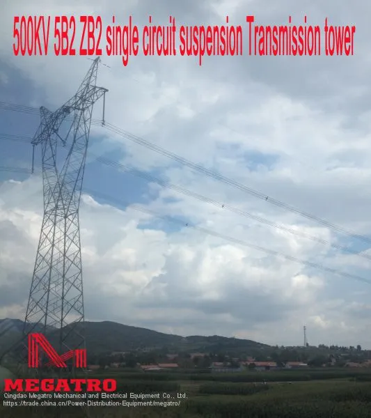 MEGATRO 500KV 5B2 ZB2 Single Circuit Suspension Transmission Tower photo-2