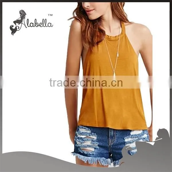 Large Armhole Tank T Strap Tank With Drop Hole photo-5