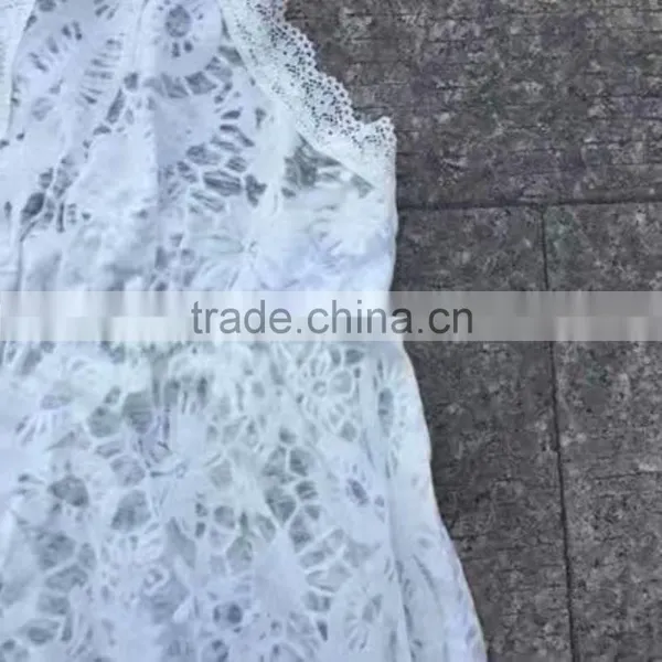 Women Stock Apparel See-through Lace White Prom Sexy Dress photo-3