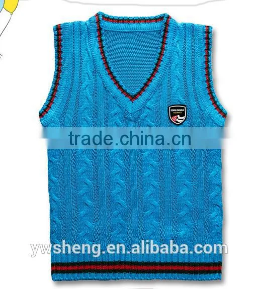 Children Sweater Knit Vest Vest Waistcoat Male Child Sweater Woolen Design Knitted Machine Price Sleeveless Sweater photo-2