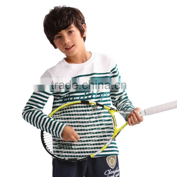 Kids Boys Round Collar Stripe High Quality Tshirt photo-2