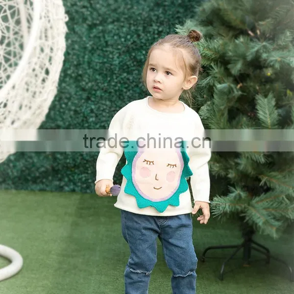 S17685A Kids Clothes Knitted Sweater Girls Pullovers Sweaters photo-2