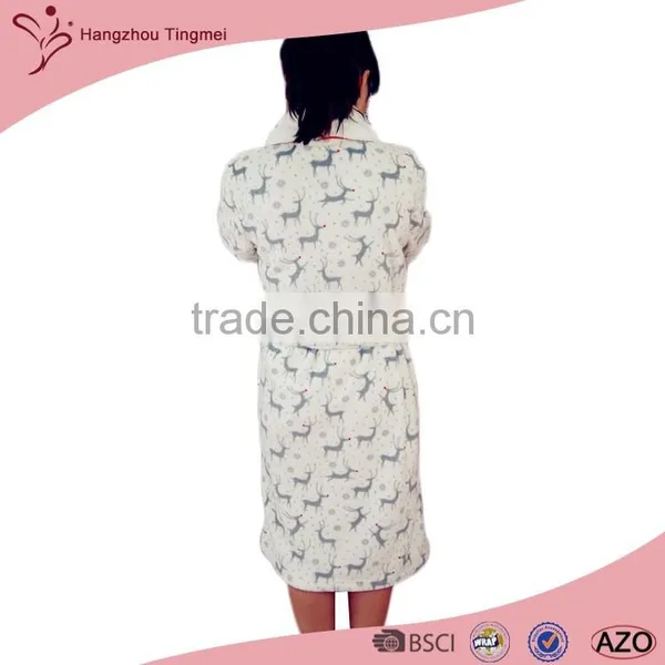 New Design Beautiful Manufacturer Women Slip On Bathrobe photo-2