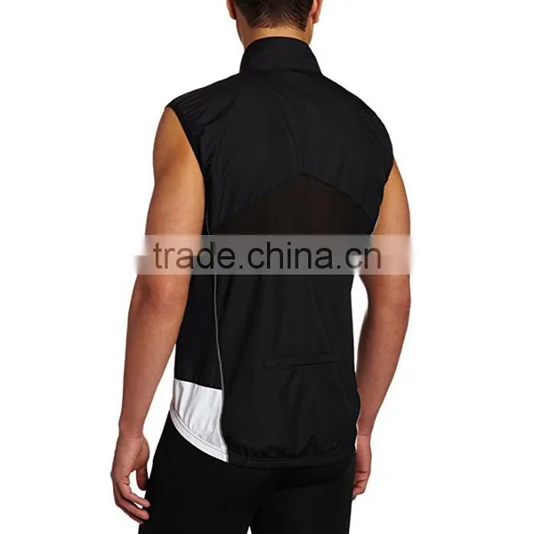 High Quality Cheap Polyester Men Sleeveless Cycling Jacket Vest photo-2