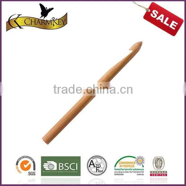Charmkey Bamboo Needle Single Point Bamboo Crochet Hook Set for T Shirt Yarn to Crochet Blankets photo-4