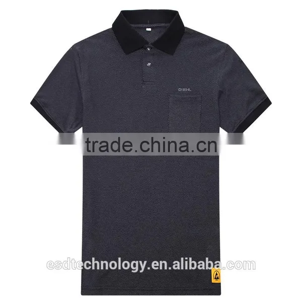 Soft Unisex Antistatic Short Sleeve POLO Shirt of Low Triboelectric Voltage photo-2