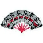 Variety Colors Printed PP Hand Fans For Promotion , Animal Shaped Pretty Hand Fans