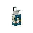 Convenient Corrugated Cardboard Trolley Quadrate , UV Surface