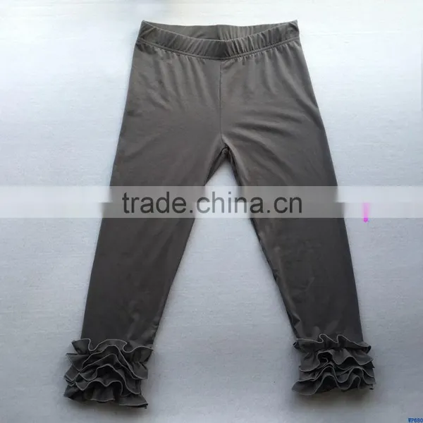 Boutique Women Fall Cothes Adult Girls Cotton Ruffled Long Pants Teenage Spring Icing Casual Yoga Capris Wholesale