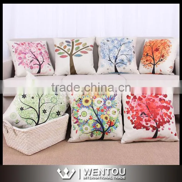 Wholesale Monogram Tree Printed Cushion Cover Pillowcase photo-6