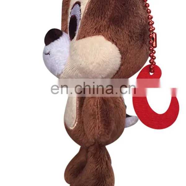 Custom Cute Plush Toys Brown Squirrel Keychain photo-3