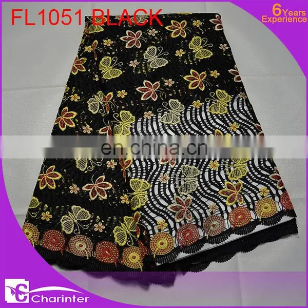 Swiss Lace/french Lace Fabric/cord Lace Fabric/guipure Lace Fabric/african Lace Fabric FL1051 Yellow photo-2