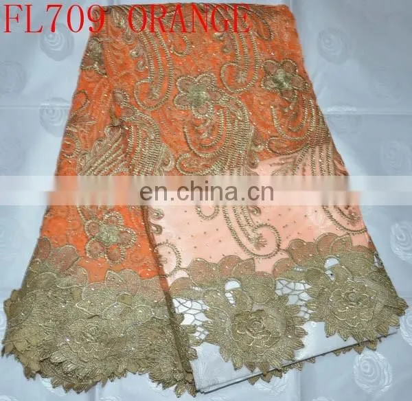 Organza Embroidery Lace Fabric for Clothing(FL709) Embroidery French Lace photo-3