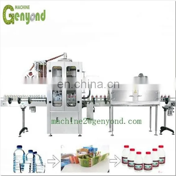 Juice Water Beverage Milk Bottles Shrink Labeling Machine