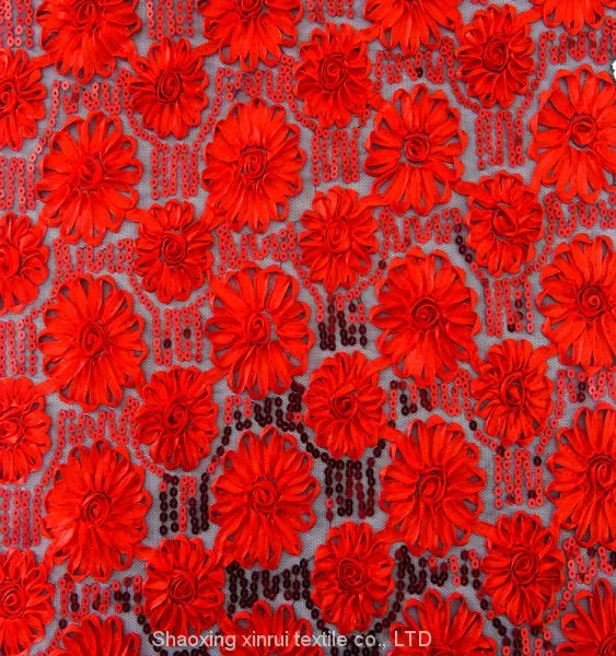 African Small Order Acceptable Sequins Lace Korean Sequin Dress Fabric photo-5