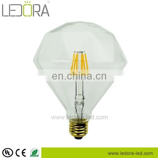 Diamond 4W 400lm E27 230V 2700K Led Filament Bulb Golden, Dimmable Led Filament Light