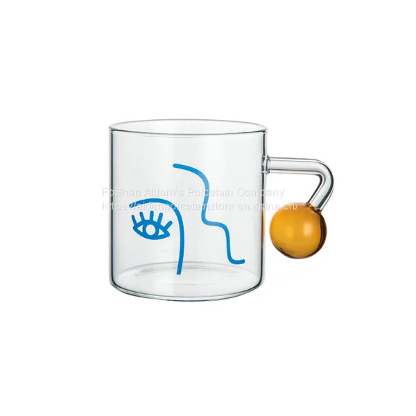 High Quality Glass Cup for Coffee and Milk Wholesale Glass Cup for the Young photo-5