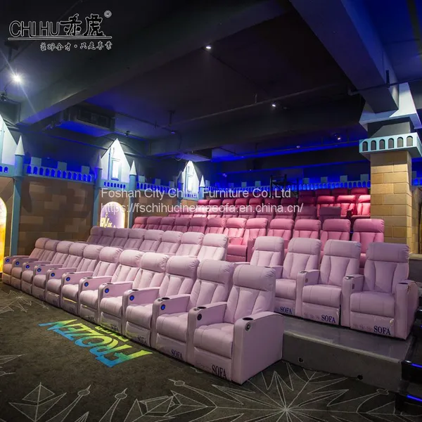 Cinema Sofa VIP Theater Comfortable Public Microfiber Leather Recliner Cinema Chair photo-2