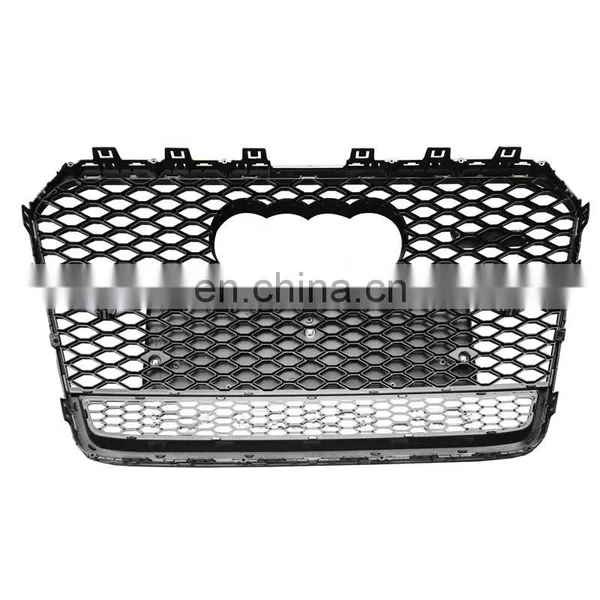 2013-2016 Automotive Chrome Silver Black Front Grill Refit RS5 Front Grill for Audi A5 S5 no Logo Style photo-3