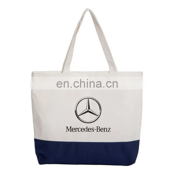 Customised Soft Washing Durable Organic Cotton Tote Draw String Shoe Bag Small Foldable Canvas Cloth Zippered Bag With Logo