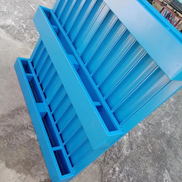 Factory Metal Pallet, 2-ton Heavy-duty Shelf Stacking Board, Four-way Forklift Cross Steel Pallet. photo-4