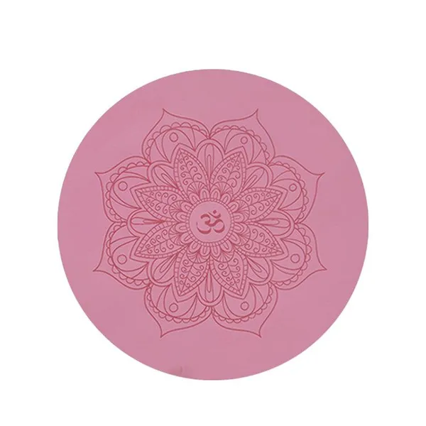 Customized Elevated Round Eco-Friendly Suede Fabric Rubber Yoga Mat photo-4