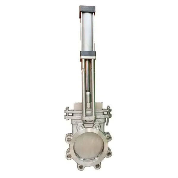 JIS ASME ANSI DN50 - DN1200 4in 6in Клапан-шторка CF8 с двусторонним пневматическим приводом для использования с суспензиями