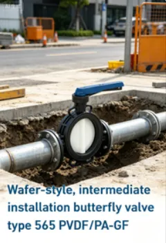 PVDF Butterfly Valve Wafer Type Chemical Resistant Industrial Water Treatment Valve photo-2