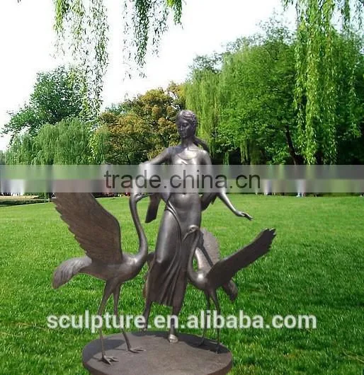 2016 New Large Outdoor Bronze Lady Sculpture Modern Figure Vivid Sculpture photo-3