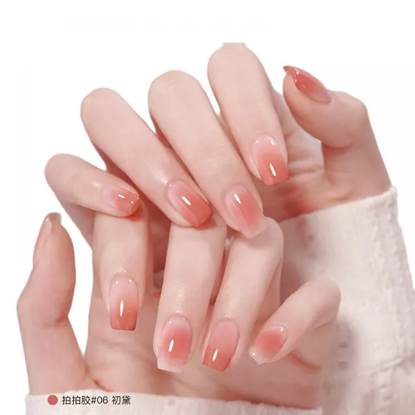 Nail Gel Polish Nude Shades Blushing Gradient Effects Nail Art Painting Hand-Painted Nail Art and UV Gel Manicures photo-5