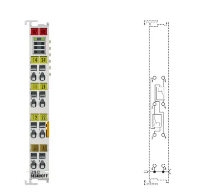 BECKHOFF EL2612 EtherCAT 2 Channel Relay Output Module Changeover Contact 125V AC 30V DC Industrial IO Terminal PLC Automation photo-2