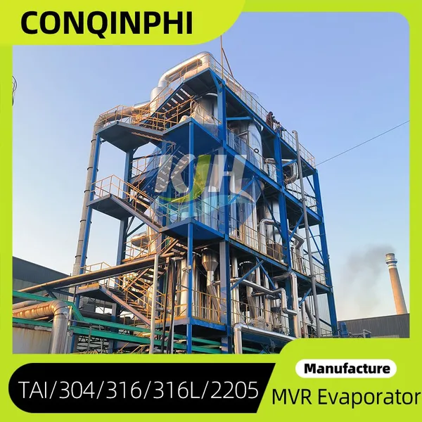 Stainless Steel Counterflow MVR Evaporator 1.5 T/h Evaporation Rate With Touch Screen HMI