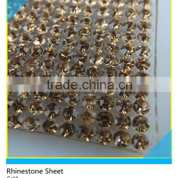 24x40cm Clear Pink Hot Fix Rhinestone Sheet Crystal Diamond Pointback Hotfix Rhinestone Mesh photo-3