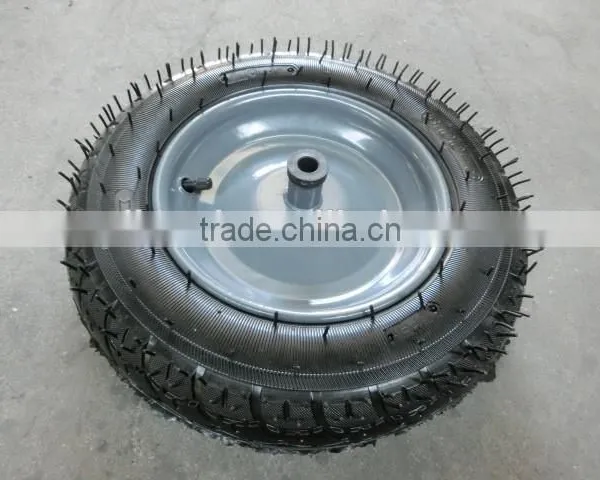 High Rubber Rubber Wheel 3.00-8 Metal Rim With Nylon Bush photo-5