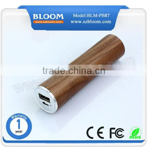 Tube Unique Handy Charger 2600mah ,wholesale Wood Power Bank Gift photo-6