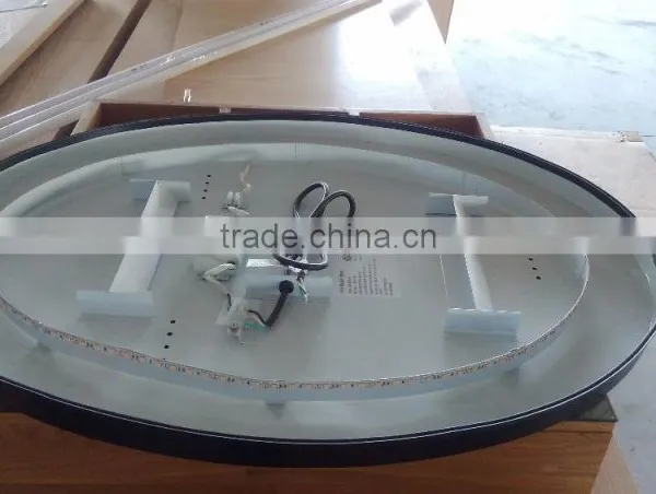 Wall Mounted LED Lighted Frameless Bathroom Oval Mirror photo-3