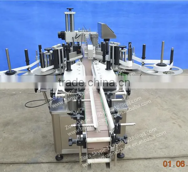 High Speed Adhesive Sticker Automatic Honey Bottle 2 Sides Labeling Machine photo-2