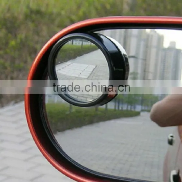 JXZ-008 2pcs/SET Universal Driver 2 Side Wide Angle Wideangle Sticker Round Convex Car Vehicle Mirror Blind Spot Auto RearView f photo-2