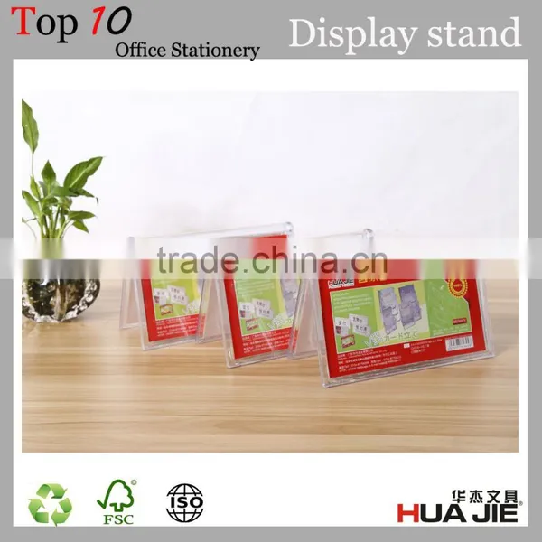 Office Stationery V Shape Transprent Acrylic Table Sign Holder photo-3